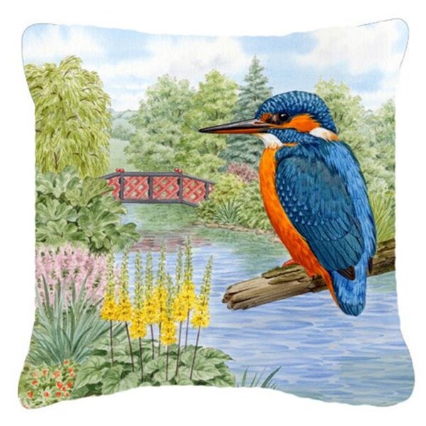 Carolines Treasures Carolines Treasures ASAD0692PW1818 Kingfisher by Sarah Adams Canvas Decorative Pillow - ASAD0692PW1818