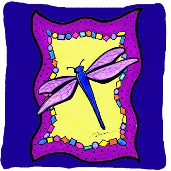 Carolines Treasures Carolines Treasures LD6048PW1414 14 x 14 in. Dragonfly Fabric Decorative Pillow - LD6048PW1414