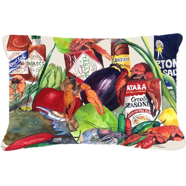 Carolines Treasures Carolines Treasures 8540PW1216 12 x 16 In. Louisana Spices Indoor & Outdoor Fabric Decorative Pillow - 8540PW1216