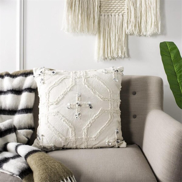 Safavieh 20 x 20 in. Daphne Pillow, White - PLS150A-2020