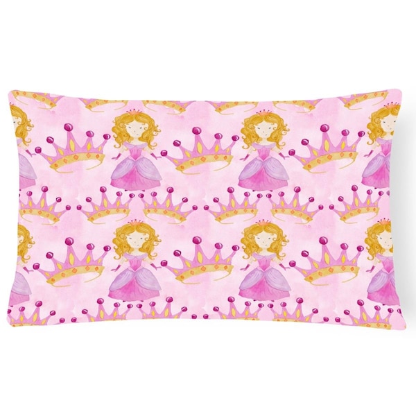 Jensendistributionservices Watercolor Princess & Crown Canvas Fabric Decorative Pillow, 12 x 16 in. - MI2551108