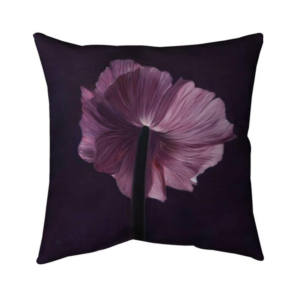 Begin Home Decor 26 x 26 in. Purple Petals-Double Sided Print Indoor Pillow - 5541-2626-FL296
