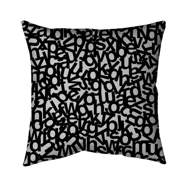 Begin Home Decor 26 x 26 in. Alphabet-Double Sided Print Indoor Pillow - 5541-2626-TY21