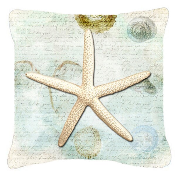 Carolines Treasures 14 x 14 in. Starfish Fabric Decorative Pillow - CA75610