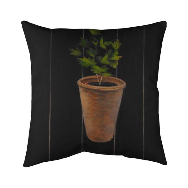 Fondo 26 x 26 in. Plant of Parsley-Double Sided Print Indoor Pillow - FO2781958