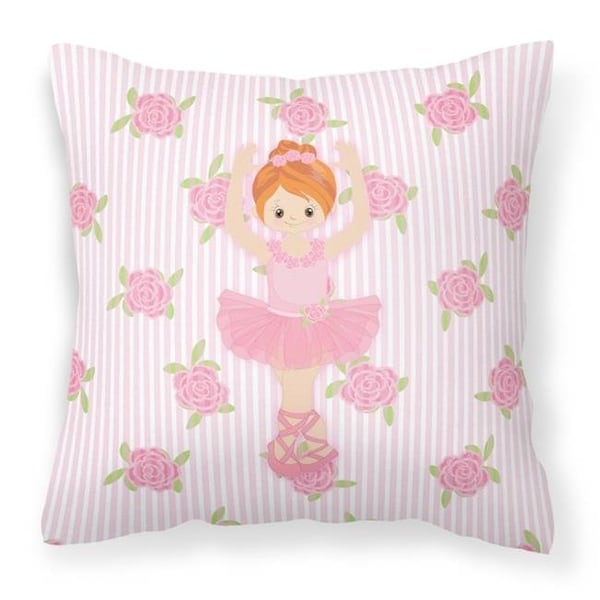 Carolines Treasures Carolines Treasures BB5169PW1818 Ballerina Red Front Pose Fabric Decorative Pillow - 18 x 3 x 18 in. - BB5169PW1818