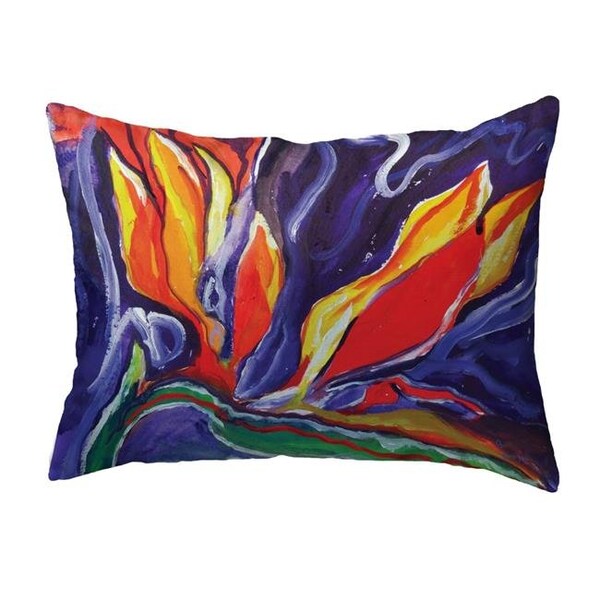 Betsy Drake Betsy Drake KS545 11 x 14 in. Purple Paradise Small No-Cord Indoor & Outdoor Pillow - KS545