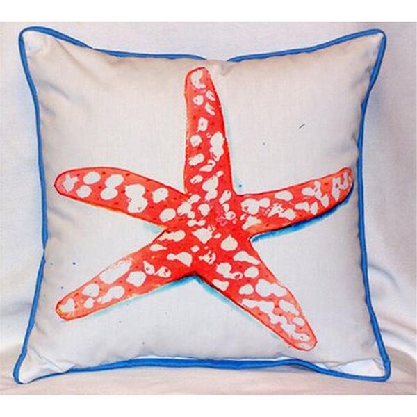 Betsy Drake Betsy Drake HJ091 Coral Starfish Large Indoor-Outdoor Pillow 16 in. x 20 in. - HJ091