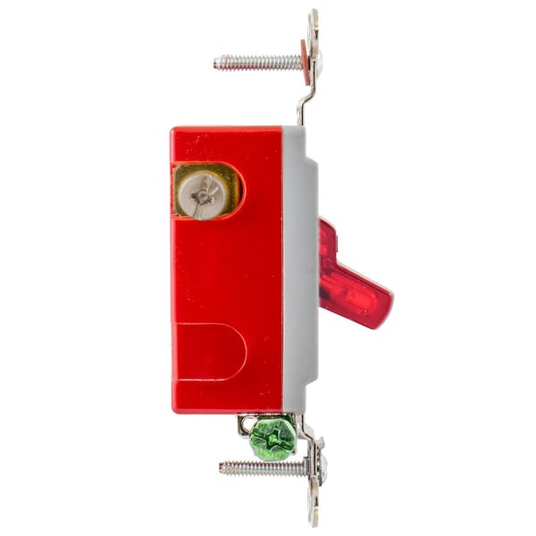 Hubbell Pilot Lit Wall Swtch, 1-Pole, 120/277V, 20A - HBL1221PL