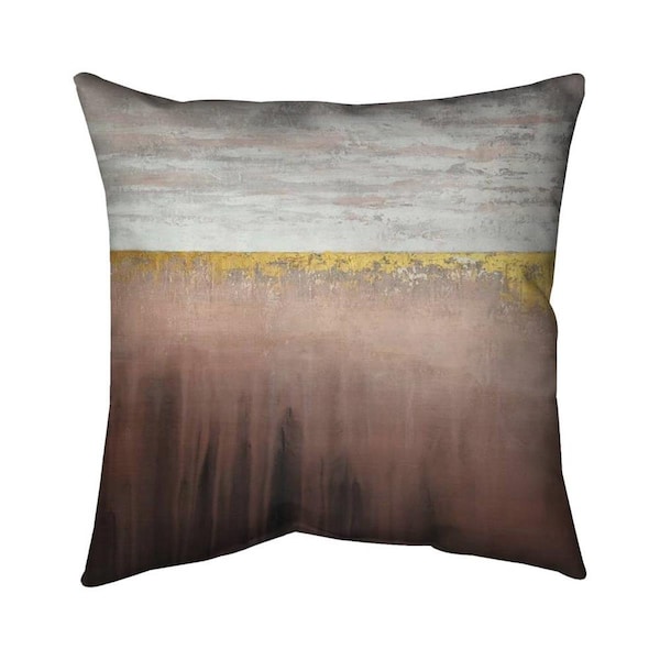 Begin Home Decor 26 x 26 in. Golden Pink-Double Sided Print Indoor Pillow - 5541-2626-AB92
