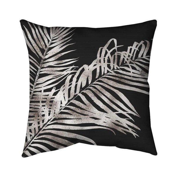 Fondo 26 x 26 in. Tropical Gold Leaves-Double Sided Print Indoor Pillow - FO2794582