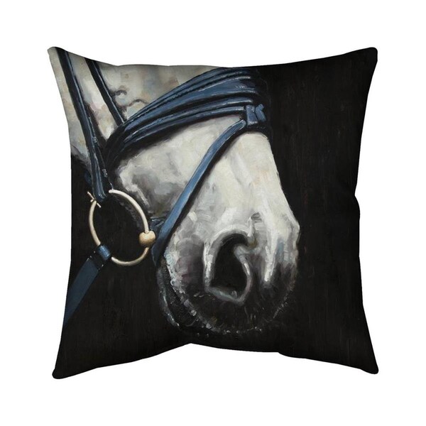 Begin Home Decor 20 x 20 in. Horse with Harness-Double Sided Print Indoor Pillow - 5541-2020-AN484