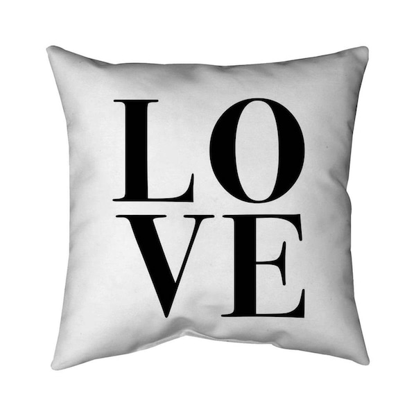 Begin Home Decor 20 x 20 in. Love-Double Sided Print Indoor Pillow - 5541-2020-QU24-4