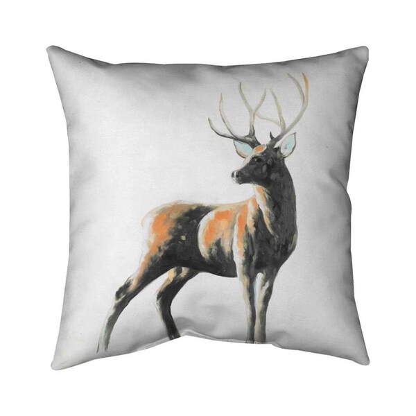 Begin Home Decor 20 x 20 in. Abstract Deer-Double Sided Print Indoor Pillow - 5541-2020-AN265