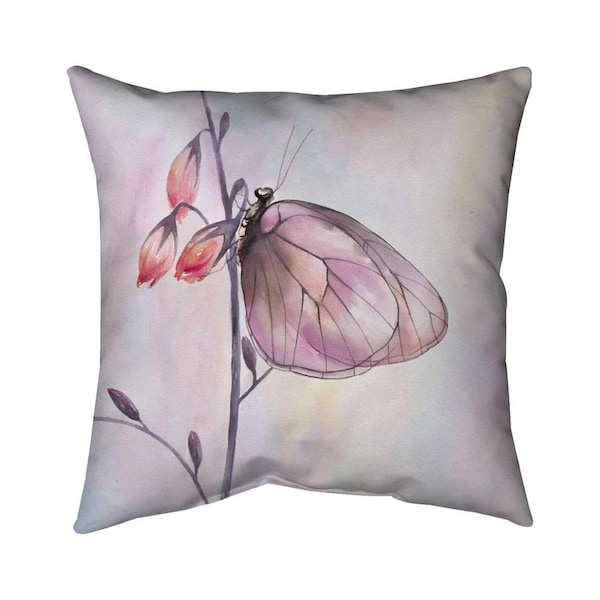 Fondo 20 x 20 in. Delicate Butterfly-Double Sided Print Indoor Pillow - FO2790631
