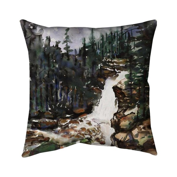 Begin Home Decor 20 x 20 in. Falls of Alberta-Double Sided Print Indoor Pillow - 5541-2020-LA152