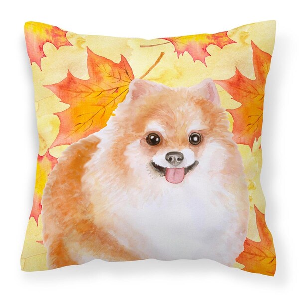 Jensendistributionservices Pomeranian No. 2 Fall Fabric Decorative Pillow - MI2551696