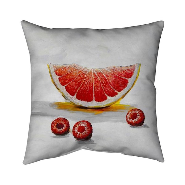 Begin Home Decor 20 x 20 in. Grapefruit Slice-Double Sided Print Indoor Pillow - 5541-2020-GA33-1