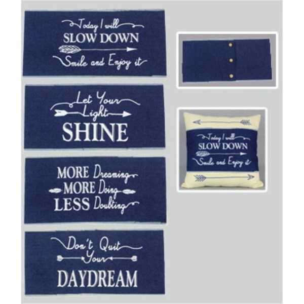 Designs-Done-Right Denim Pillow Wrap, Assorted Color - 4 Piece - DE4266970