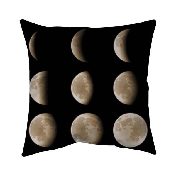 Fondo 26 x 26 in. Eclipse In Nine Phases-Double Sided Print Indoor Pillow - FO2772470