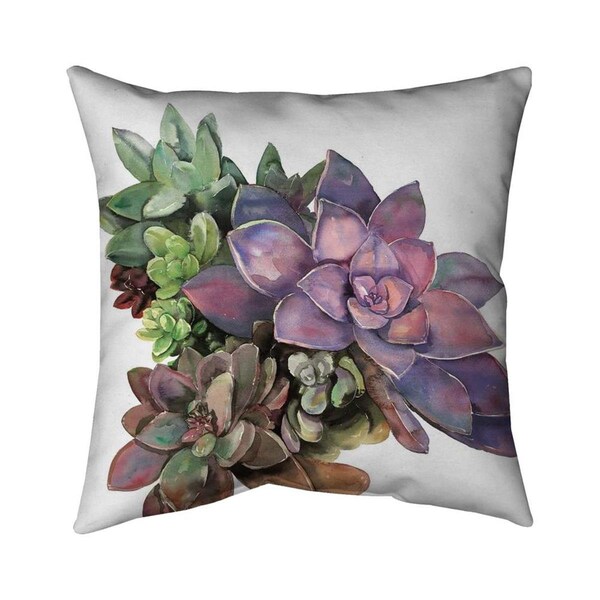 Begin Home Decor 20 x 20 in. Succulent Plant-Double Sided Print Indoor Pillow - 5541-2020-FL336