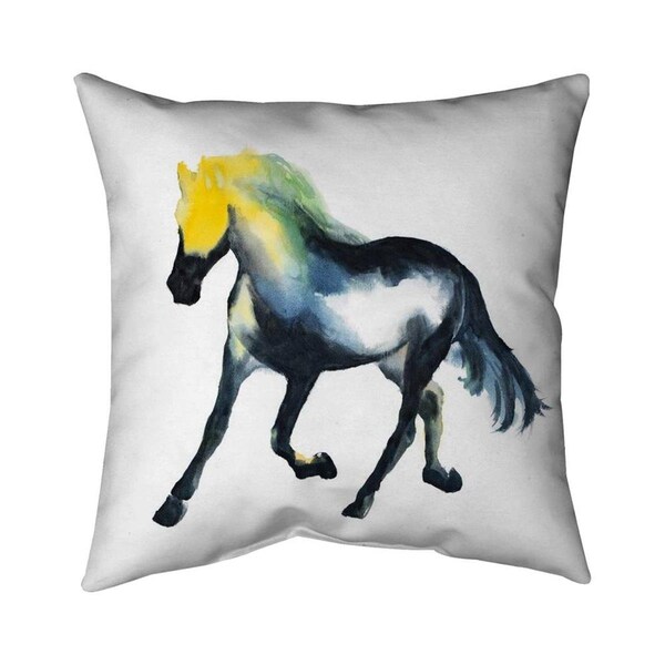 Fondo 26 x 26 in. Galloping Horse-Double Sided Print Indoor Pillow - FO2794753