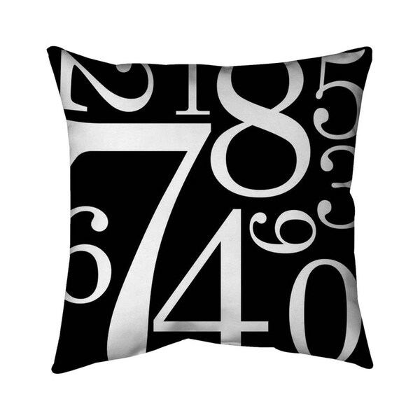 Fondo 20 x 20 in. Zero to Nine-Double Sided Print Indoor Pillow - FO3332743
