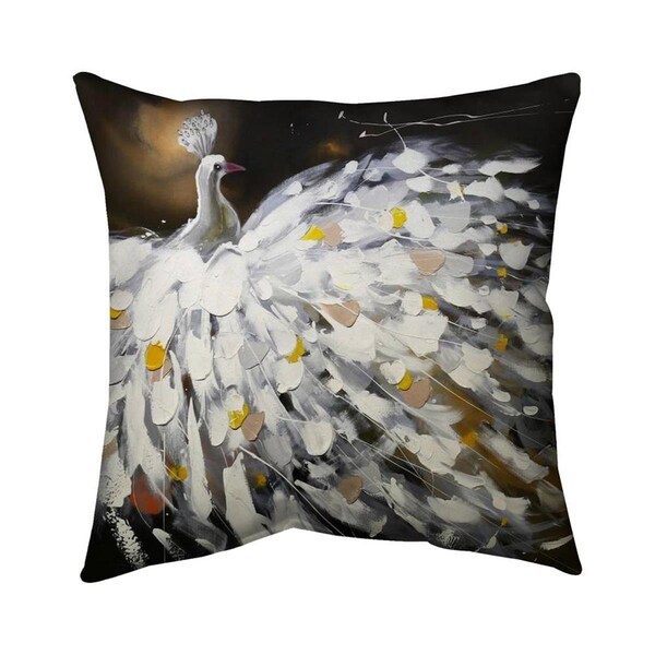 Fondo 26 x 26 in. Abstract Peacock-Double Sided Print Indoor Pillow - FO2772732