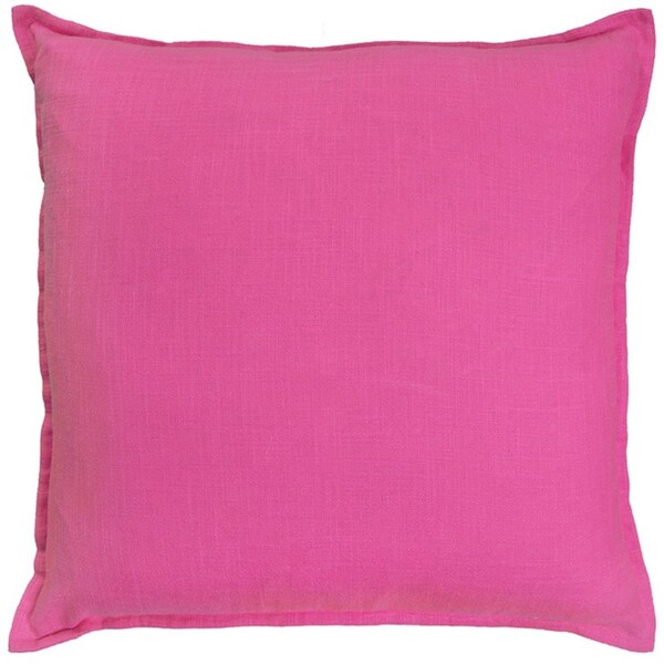Palacedesigns Fuchsia Solid Color Flange Edge Throw Pillow Hot Pink - PA3098473