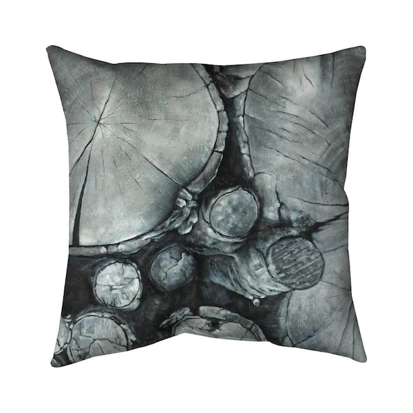Begin Home Decor 20 x 20 in. Textured Wooden Logs-Double Sided Print Indoor Pillow - 5541-2020-MI66