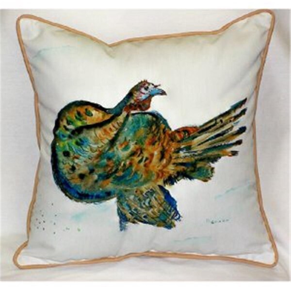 Betsy Drake Turkey Throw Pillow- 22 x 22 in. - ZP246