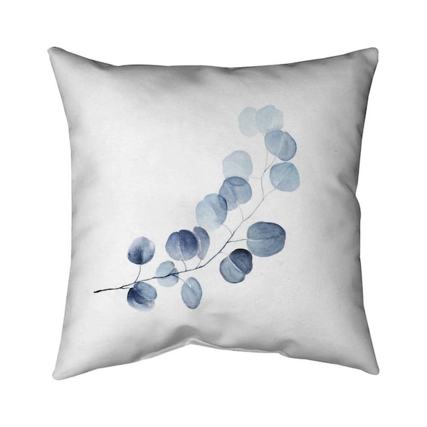 Begin Home Decor 26 x 26 in. A Branch of Eucalyptus-Double Sided Print Indoor Pillow - 5541-2626-FL295
