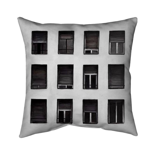 Begin Home Decor 26 x 26 in. Windows-Double Sided Print Indoor Pillow - 5541-2626-CI274