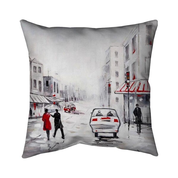 Fondo 26 x 26 in. Peaceful Street Scene-Double Sided Print Indoor Pillow - FO2794477
