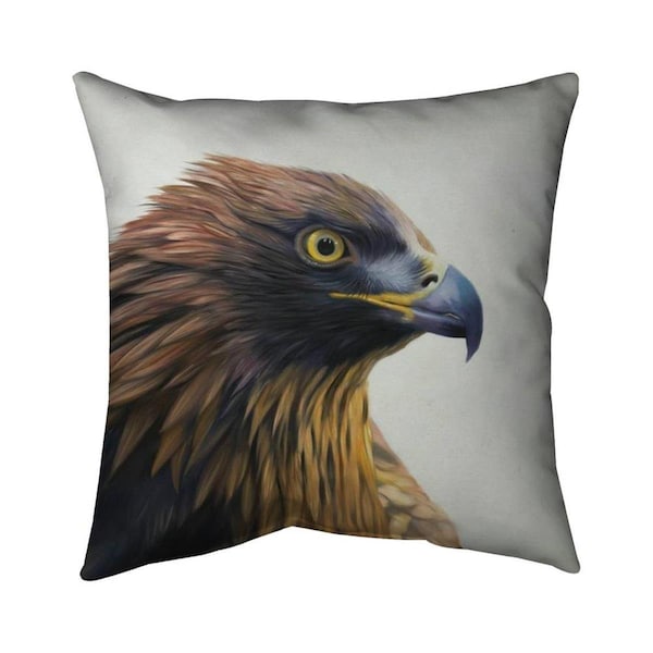 Begin Home Decor 20 x 20 in. Brown-Headed Eagle-Double Sided Print Indoor Pillow - 5541-2020-AN463