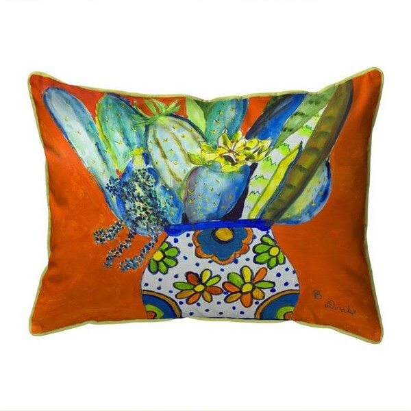 Betsy Drake Betsy Drake HJ1190 16 x 20 in. Potted Cactus Indoor & Outdoor Pillow; Large - HJ1190