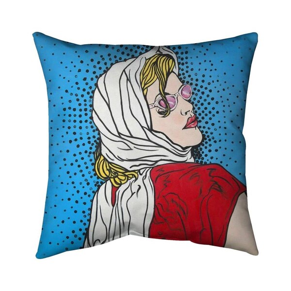 Fondo 20 x 20 in. Pop Art Woman-Double Sided Print Indoor Pillow - FO2796364
