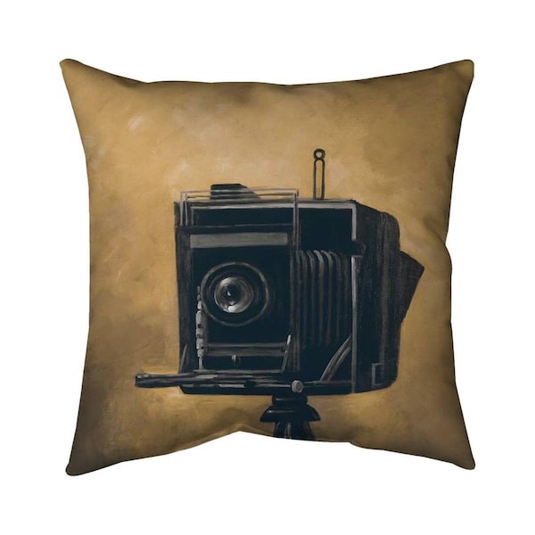 Fondo 26 x 26 in. Vintage Camera-Double Sided Print Indoor Pillow - FO2775457