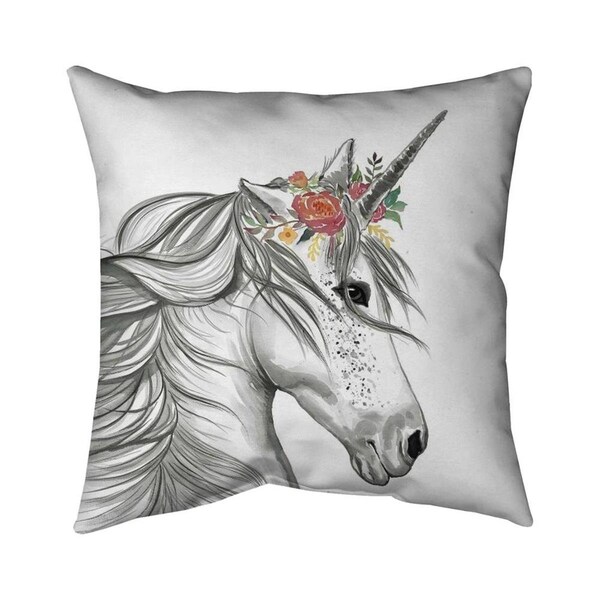 Begin Home Decor 26 x 26 in. Magic Unicorn-Double Sided Print Indoor Pillow - 5541-2626-CH12