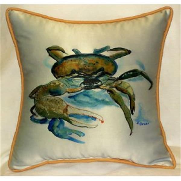 Betsy Drake Fiddler Crab Throw Pillow- 18 x 18 in. - HJ106
