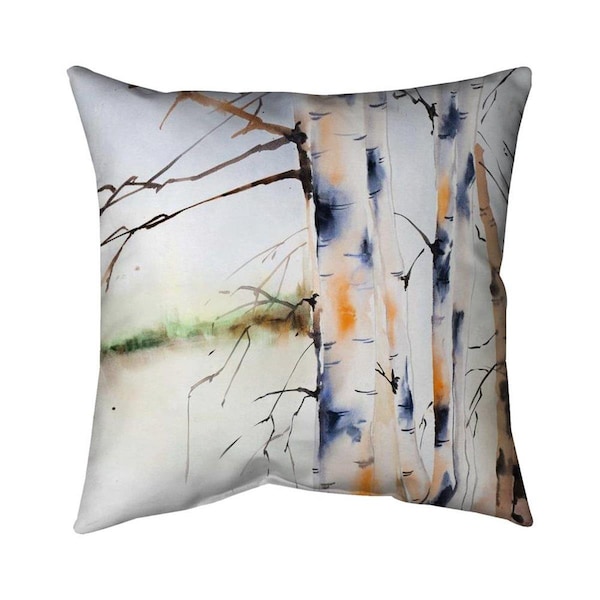Begin Home Decor 26 x 26 in. Birchs Trunks-Double Sided Print Indoor Pillow - 5541-2626-LA132
