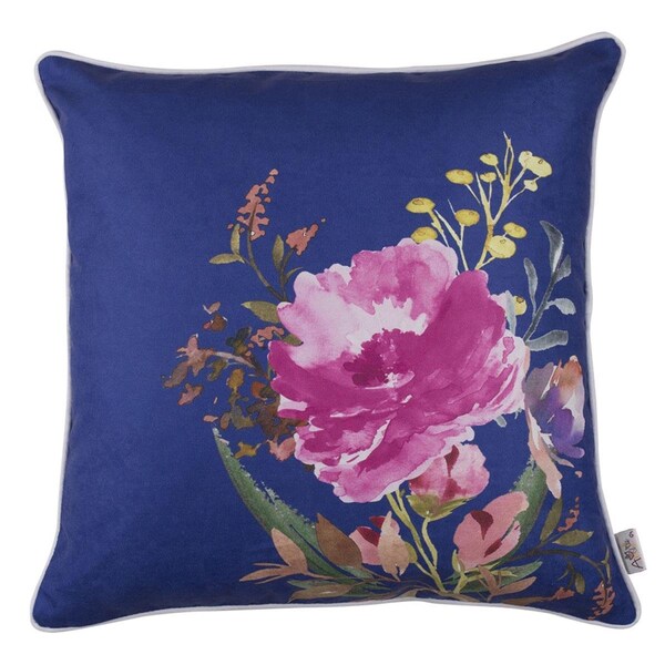 Gfancy Fixtures Blue Flower Square Style Decorative Throw Pillow Cover - 18 x 18 in. - GF3682972