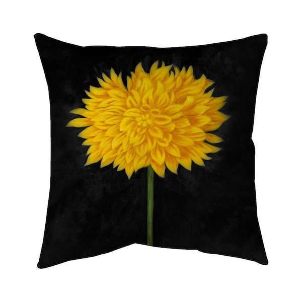 Fondo 20 x 20 in. Yellow Chrysanthemum-Double Sided Print Indoor Pillow - FO2797909