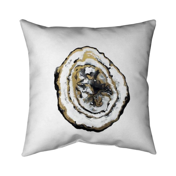 Begin Home Decor 20 x 20 in. Golden Geode-Double Sided Print Indoor Pillow - 5541-2020-MN7