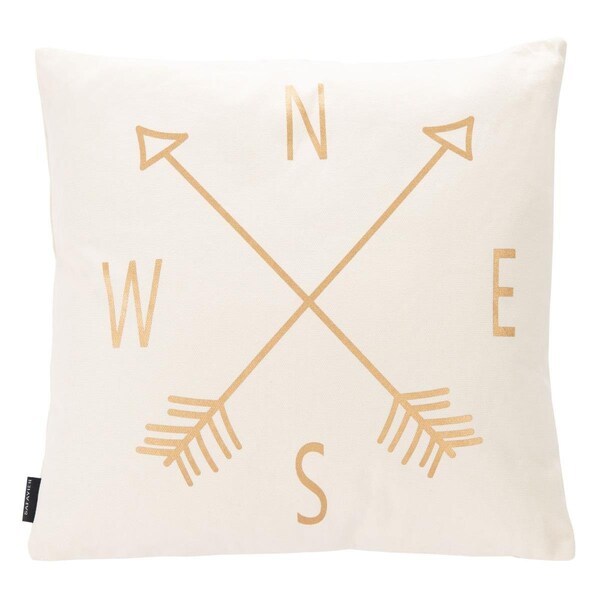 Safavieh Compass Decorative Pillow Beige & Gold - PLS7170A-1818