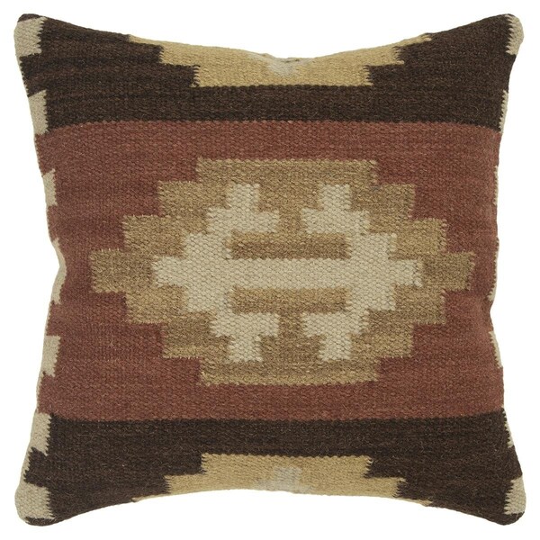Palacedesigns Brown & Beige Tribal Down Filled Throw Pillow Multi & Earth Tones - PA3109279