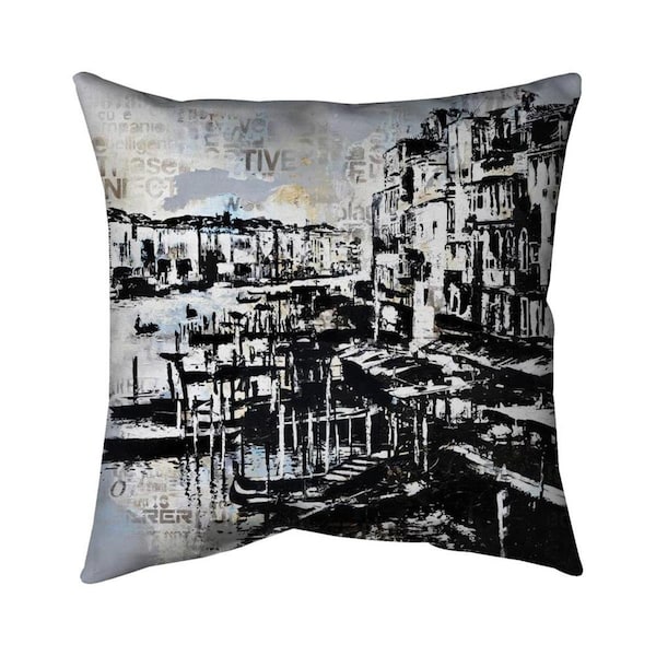Begin Home Decor 20 x 20 in. Abstract Venise Port-Double Sided Print Indoor Pillow - 5541-2020-CI48