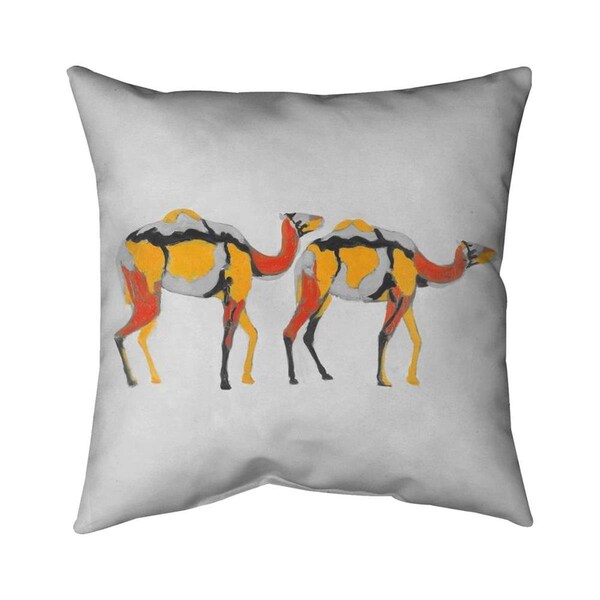 Fondo 26 x 26 in. Abstract Dromedaries-Double Sided Print Indoor Pillow - FO2794253