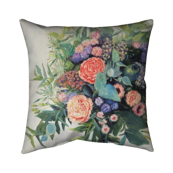 Fondo 26 x 26 in. Flowers Melody-Double Sided Print Indoor Pillow - FO2792809
