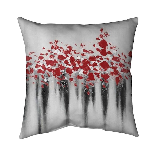 Fondo 26 x 26 in. Little Peas Red-Double Sided Print Indoor Pillow - FO2775282